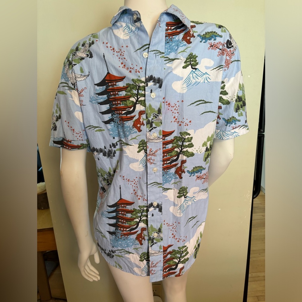 Firefly Hawaiian Dinosaur Leaf Shirt XS